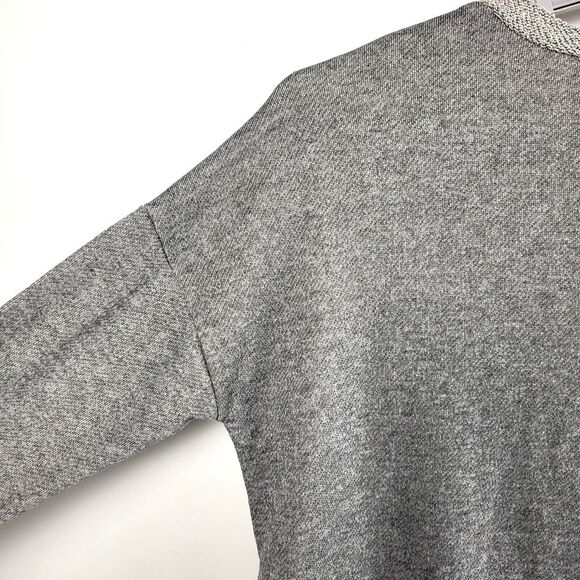 Red Lolly Tunic Sweater Medium Gray Flecked Cotton Blend USA Made High Low Hem - Picture 10 of 13